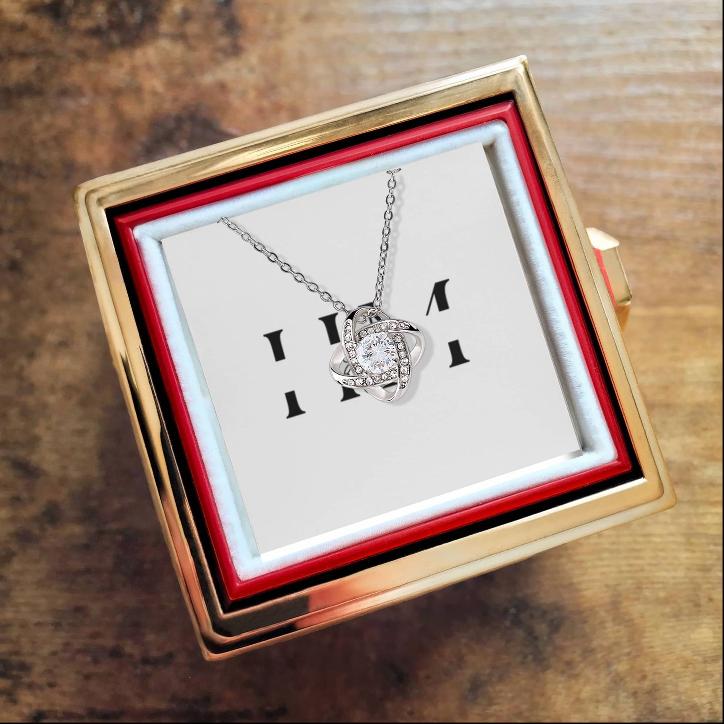 Love Knot with Rotating Rose Gift Box